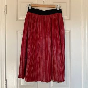 Zara midi faux leather pleather skirt